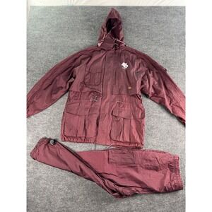 Vintage FUBU Track Suit Mens XL Red Nylon Windbreaker Y2K Hip Hop Cargo Pants